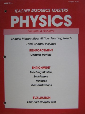(image for) Physics Teacher Resource Masters Chapters 15-20 (P) by Doyle,