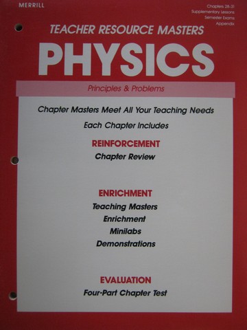 (image for) Physics Teacher Resource Masters Chapters 28-31 (P) by Doyle,