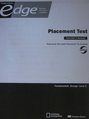 (image for) Edge Placement Test TM (TE)(P)