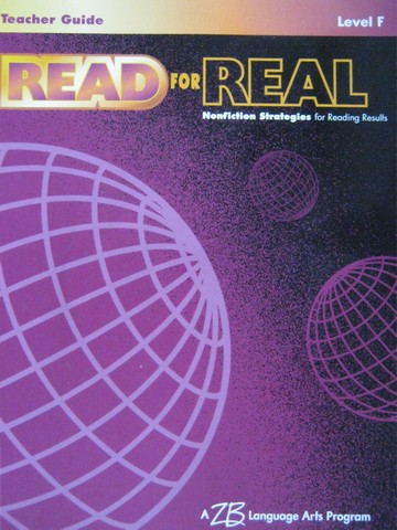 (image for) Read for Real Level F Teacher Guide (TE)(Spiral) by Crawford,