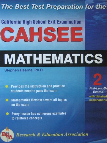 (image for) Best Test Preparation for the CAHSEE Mathematics (P) by Hearne