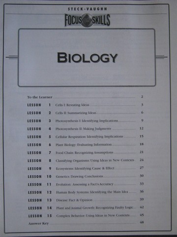 (image for) Focus on Skills Biology (P)