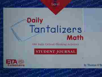 (image for) Daily Tantalizers Math Level 5 Student Journal (Spiral)