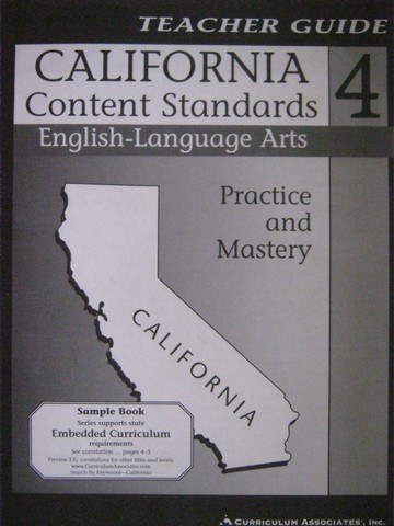 (image for) California Content Standards 4 English-Language Arts (CA)(TE)(P)