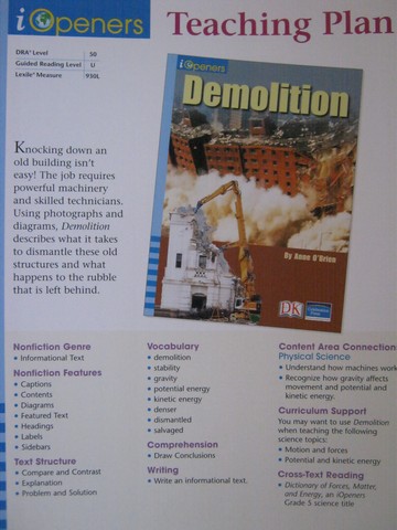 (image for) iOpeners 5 Demolition Teaching Plan (TE)(P)