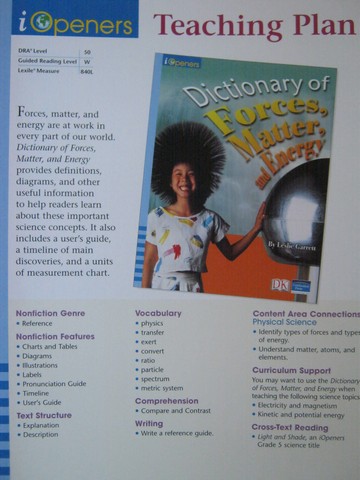 (image for) iOpeners 5 Dictionary of Forces Matter & Energy TP (TE)(P)