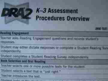 (image for) DRA2 K-3 Assessment Procedures Overview & Record of Oral (P)