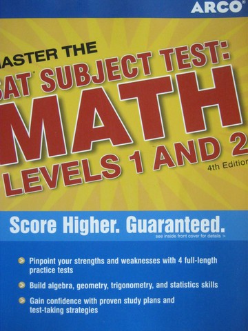 (image for) Master the SAT Subject Test Math Levels 1&2 4th Edition (P) - Click Image to Close