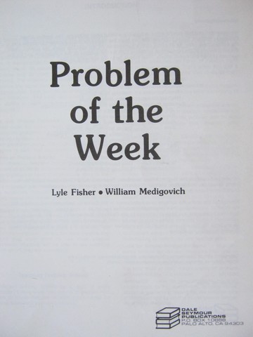 (image for) Problem of the Week TG (TE)(P) by Fisher & Medigovich