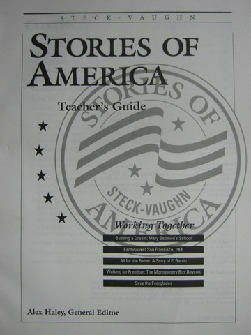 (image for) Stories of America Working Together TG (TE)(P) by Alex Haley