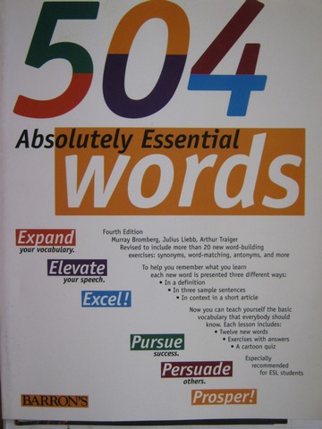 (image for) 504 Absolutely Essential Words 4th Edition (P) by Bromberg - Click Image to Close