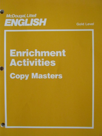 (image for) English 6 Gold Level Enrichment Activities Copy Masters (P)