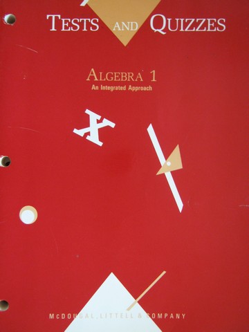 (image for) Algebra 1 An Integrated Approach Tests & Quizzes (P)