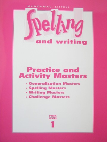 (image for) Spelling & Writing 1 Pink Level Practice & Activity Masters (P)
