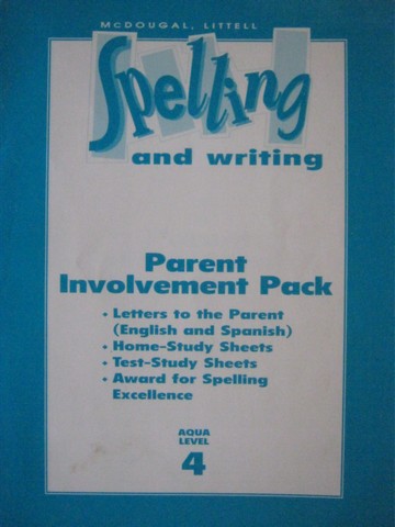 (image for) Spelling & Writing 4 Aqua Level Parent Involvement Pack (P)