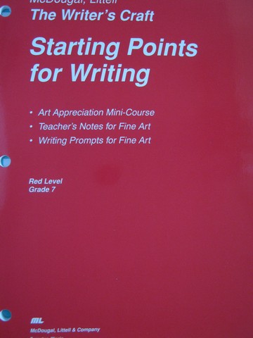 (image for) Writer's Craft 7 Red Level Starting Points for Writing (P)