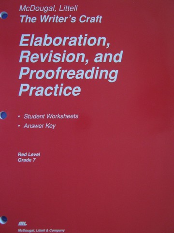(image for) Writer's Craft 7 Red Level Elaboration Revision & (P)