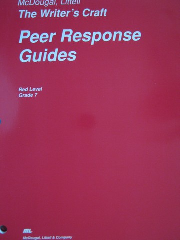 (image for) Writer's Craft 7 Red Level Peer Response Guides (P)