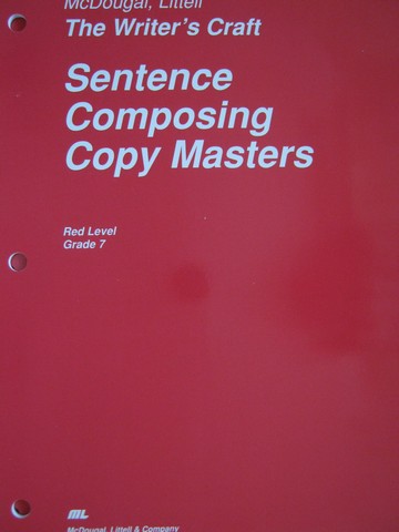 (image for) Writer's Craft 7 Red Level Sentence Composing Copymasters (P)