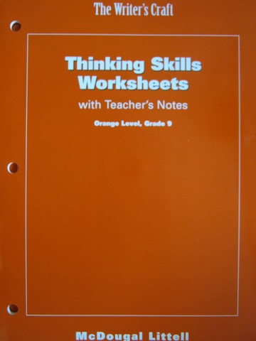 (image for) Writer's Craft 9 Orange Level Thinking Skills Worksheets (TE)(P)