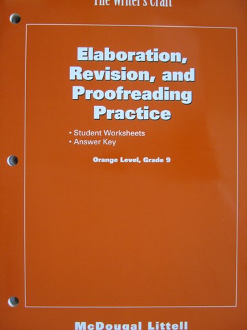 (image for) Writer's Craft 9 Orange Level Elaboration Revision & (P)