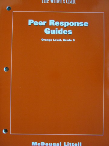 (image for) Writer's Craft 9 Orange Level Peer Response Guides (P)