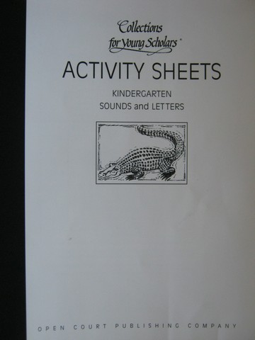 (image for) Collections for Young Scholars K Activity Sheets (P)