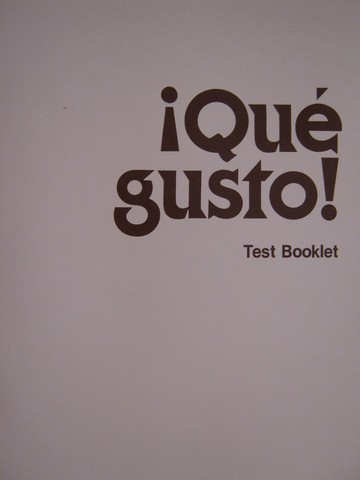 (image for) Que gusto! Test Booklet (P) by Robert J Brett