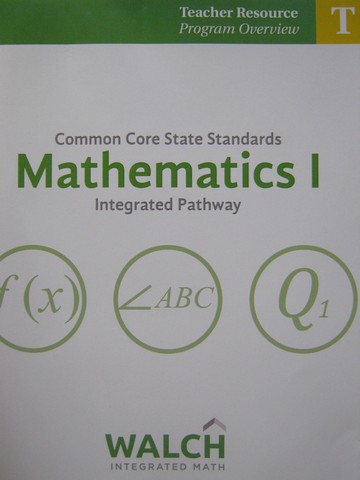 (image for) CCSS Integrated Pathway Mathematics 1 Program Overview (TE)(P)