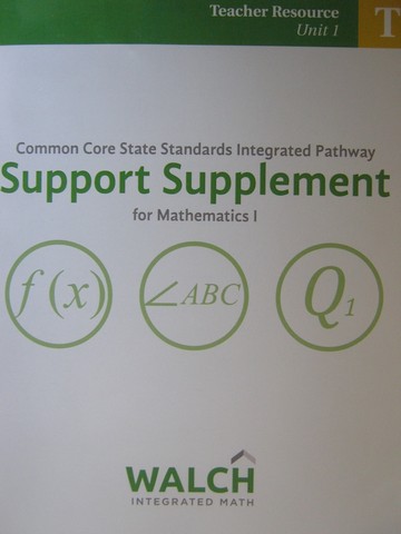 (image for) CCSS Integrated Pathway Mathematics 1 SS Teacher Resource 1 (P)