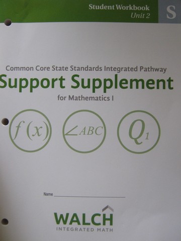 (image for) CCSS Integrated Pathway Mathematics 1 SS Student Workbook 2 (P)