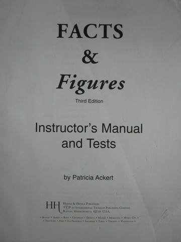 (image for) Facts & Figures 3rd Edition IM & Tests (TE)(P) by Ackert