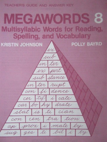 (image for) Megawords 8 TG & Answer Key (TE)(P) by Johnson & Bayrd