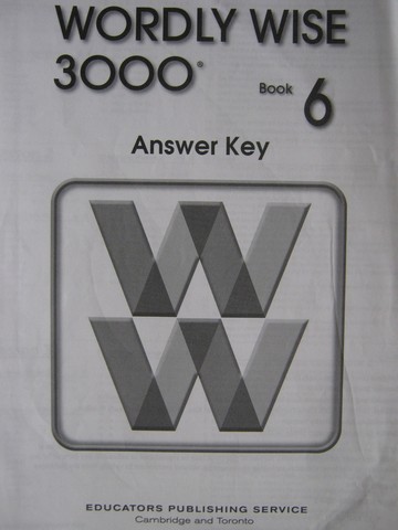 (image for) Wordly Wise 3000 Book 6 Answer Key (P)