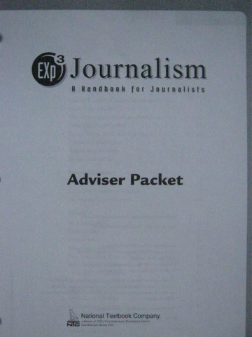 (image for) Exp3 Journalism A Handbook for Journalists Adviser Packet (Pk) - Click Image to Close