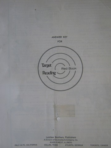 (image for) Target Reading Red Book Answer Key (P)