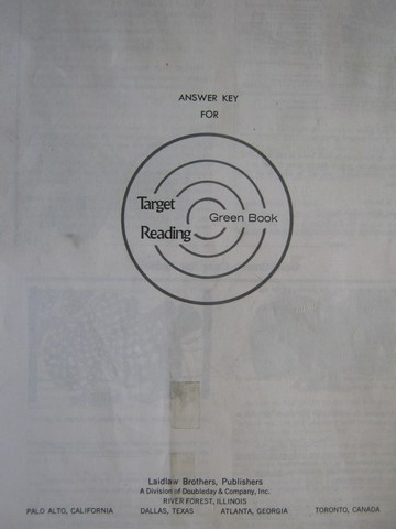 (image for) Target Reading Green Book Answer Key (P)