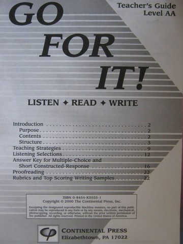 (image for) Go For It! Level AA Teacher's Guide (TE)(P)