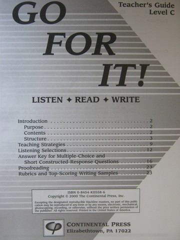 (image for) Go For It! Level C Teacher's Guide (TE)(P)
