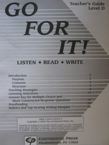 (image for) Go For It! Level D Teacher's Guide (TE)(P)