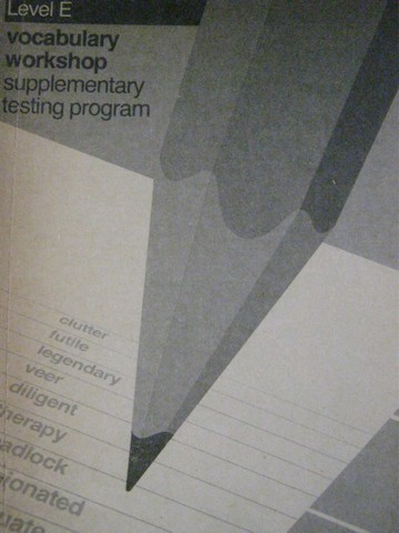 (image for) Vocabulary Workshop E Supplementary Testing Program (P)