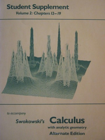 (image for) Calculus with Analytic Geometry Alt Student Supplement 2 (P)