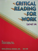 (image for) Critical Reading for Work Level M (P) by Hodges & Margulies