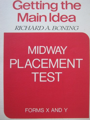 (image for) Specific Skill Series Getting the Main Idea Midway Placement (P)