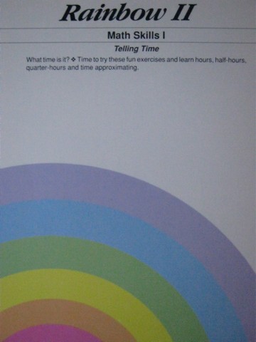 (image for) Rainbow 2 Math Skills 1 Telling Time (Spiral)