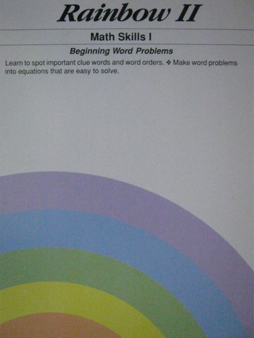 (image for) Rainbow 2 Math Skills 1 Beginning Word Problems (Spiral)