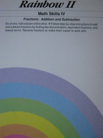 (image for) Rainbow 2 Math Skills 4 Fractions: Addition & (Spiral)