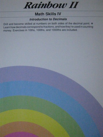 (image for) Rainbow 2 Math Skills 4 Introduction to Decimals (Spiral)