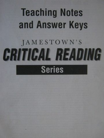 (image for) Critical Reading Series Teaching Notes & Answers (TE)(P) - Click Image to Close