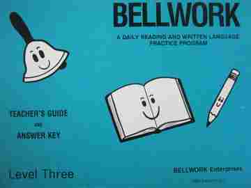 (image for) Bellwork Reading & Written Language 3 TG (TE)(Spiral) by Kinney,